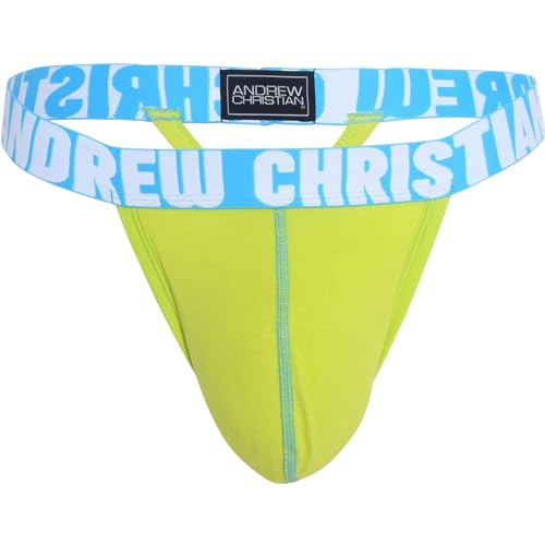 Andrew Christian Happy Y-Back Thong w/Almost Naked® Fresh Lime - Grün - 1 x Größe M von Andrew Christian