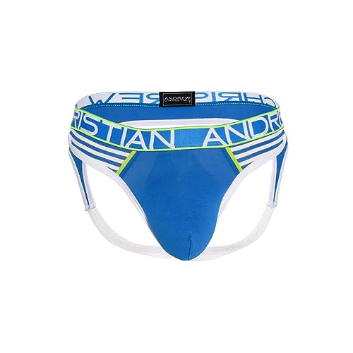 Andrew Christian - Herren Jocks - Almost Naked® Retro Gym Jock Elect Blue - Blau - 1 x Größe L von Andrew Christian