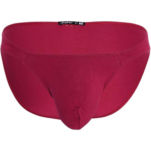 Andrew Christian - Männer Slip Unterwäsche - Almost Naked® No-Show Ultra Low-Rise Brief Burgundy - 1x Größe S von Andrew Christian