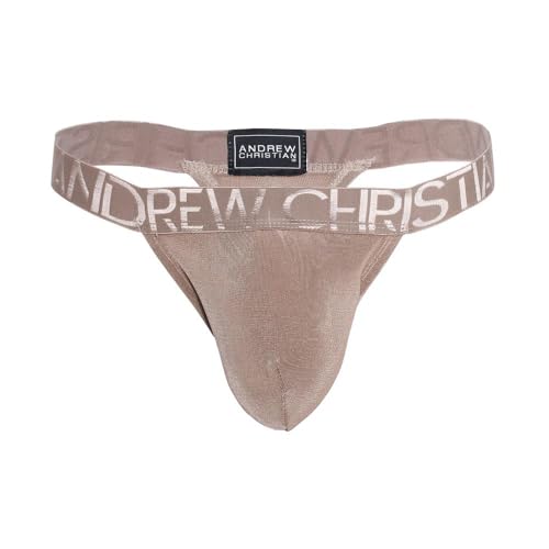 Andrew Christian - Männer Thongs Unterwäsche - Sensual Rib Thong w/Almost Naked® Bronze - 1x Größe XL von Andrew Christian