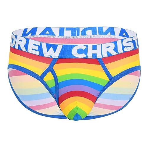 Andrew Christian - Männer Unterwäsche - Herren Slip - Pride Stripe Fly Brief w/Almost Naked® - Blau - 1 x Größe M von Andrew Christian