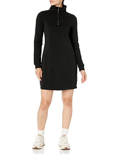 Andrew Marc Damen Sweatshirt Dress Lässiges Kleid, Schwarz, Mittel von Andrew Marc