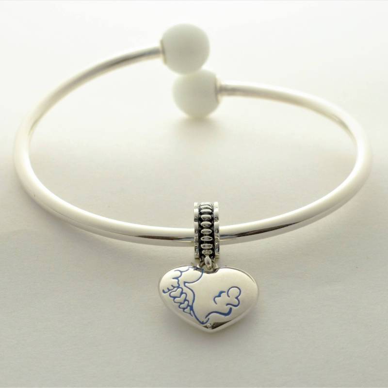 Herzförmiger Anhänger Von Mutter Mit Kind Aus Silber; Passend Für Pandora Und Chamilia Armreif von AndrewTroyDesigns