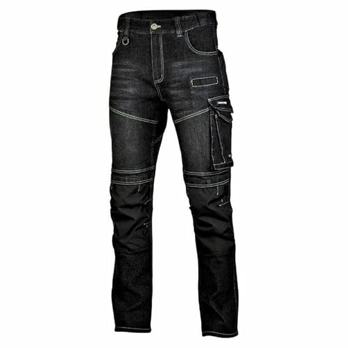 Andromeda Arbeitshose Lahti PRO L40517 Slim FIT Jeanshose Sicherheitshose Schutzhose Jeans Herrenhose Schwarze Hose Bundhose Berufshose Herren (M) von Andromeda