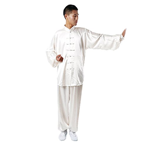Andux Kampfsport Tai Chi Anzug Kung Fu Uniformen Unisex SS-TJF01 (Weiß,XXXL) von Andux