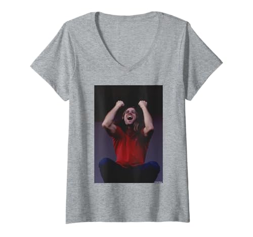 Damen Reef Sänger Gary Stringer von Andy Willsher T-Shirt mit V-Ausschnitt von Andy Willsher Photography