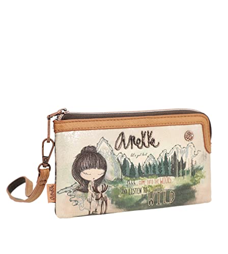 Anekke 35609-021 The Forest Geldbörse mit Handgriff, 100% PU, Beige, Talla única, one size von Anekke