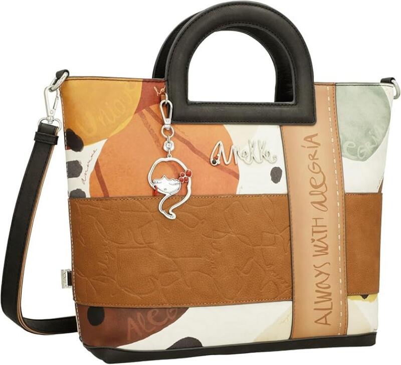 Anekke - Anekke Alma Umhängetasche mit Kurzgriff braun/schwarz Multicolor von Anekke