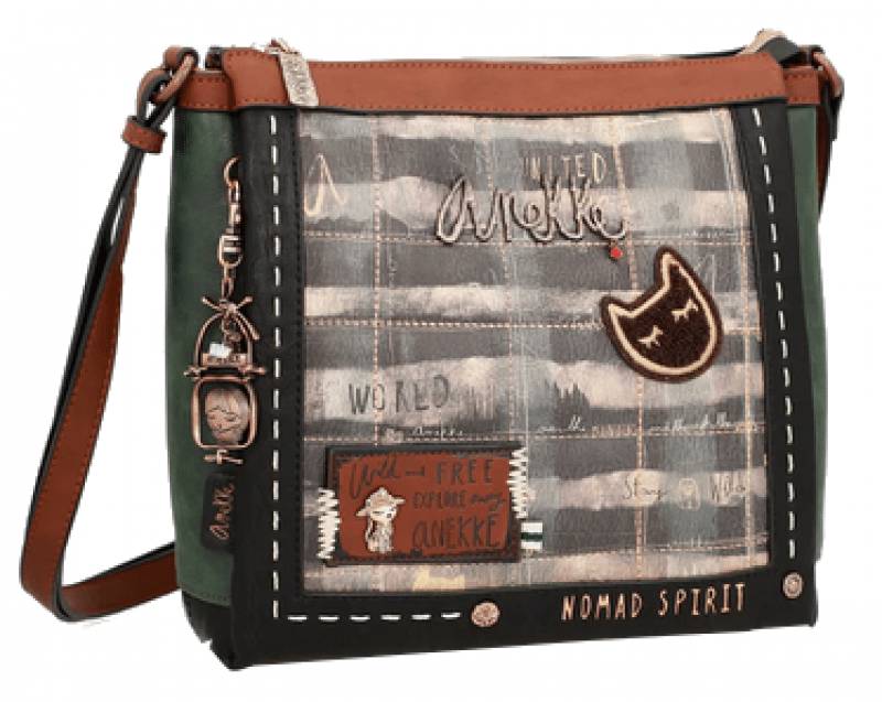 Anekke - Anekke Canada Schultertasche mit 3 Fächern gemustert Multicolor von Anekke