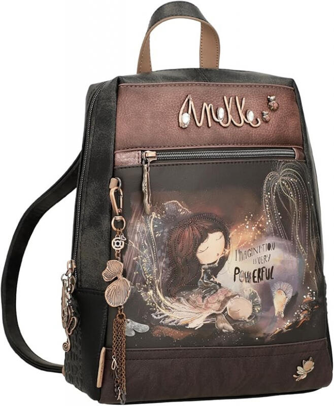 Anekke - Anekke Dreamverse Backpack Rucksack anthrazit / braun Braun von Anekke