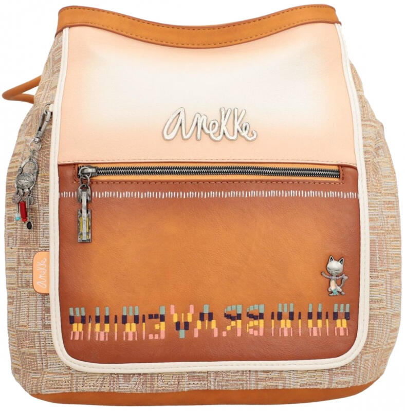 Anekke - Anekke Menire Rucksack mit Taschenfunktion und Anhänger gemustert Multicolor von Anekke