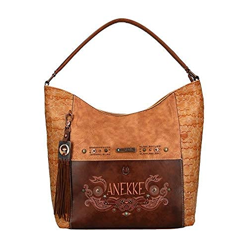 Anekke Damen Western Hobo-Tasche Arizona 30 x 30 x 13 cm Braun Polyurethan 100% von Anekke