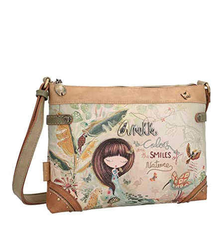 Anekke - Damentasche - Große Umhängetasche - Schultertasche aus Kunstleder mit Gesäßtasche - Amazonia Reißverschluss - Accessoires und Accessoires für Damen - 28 x 22 x 5 cm, bunt, Einheitsgröße von Anekke