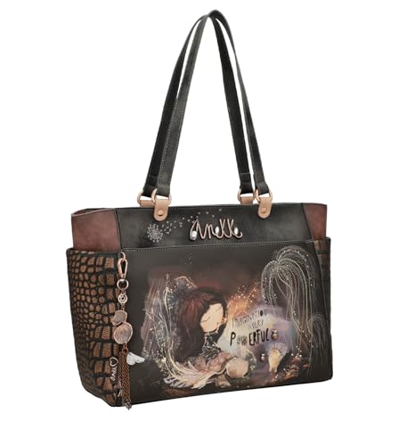Anekke Dreamverse Schultertasche, großes Fassungsvermögen, Schultertasche, Maße: 41-33/26/15 cm, Zubehör und Accessoires für Damen, Mehrfarbig von Anekke