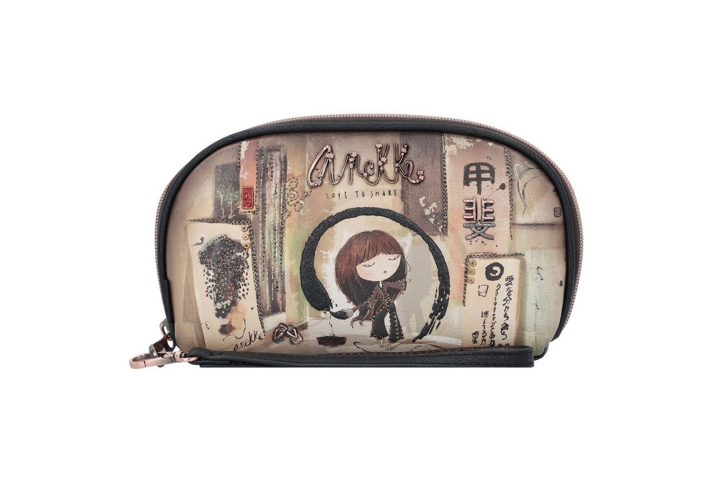 Anekke Geldbörse Shoen Black, Polyurethan von Anekke