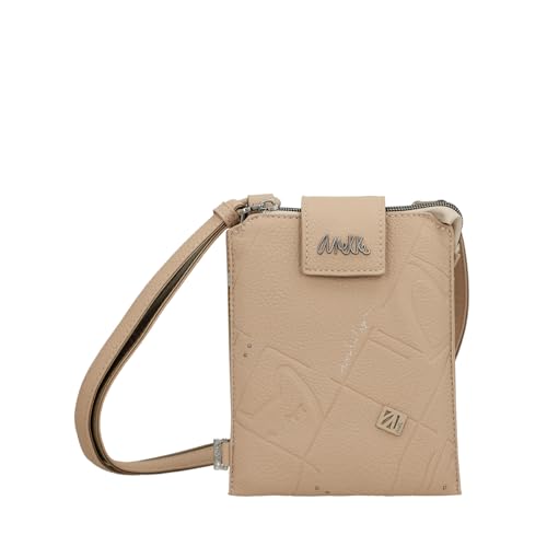 Anekke Mini-Schultertasche, Kollektion Evolution, doppelter Verschluss mit Klappe und Reißverschluss, Maße 15 x 18 x 5 cm von Anekke