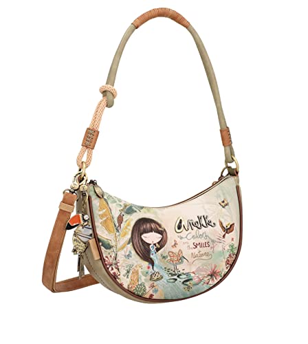 Anekke - Ovale Damentasche - Schultertasche aus Kunstleder mit Handgriff und Umhängetasche - Amazonia Reißverschluss - Accessoires und Accessoires für Damen - 28 x 20 x 9 cm, bunt, Einheitsgröße von Anekke