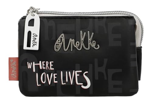 Anekke Peace & Love Nature Sixties Three Compartment Purse S Black & White von Anekke