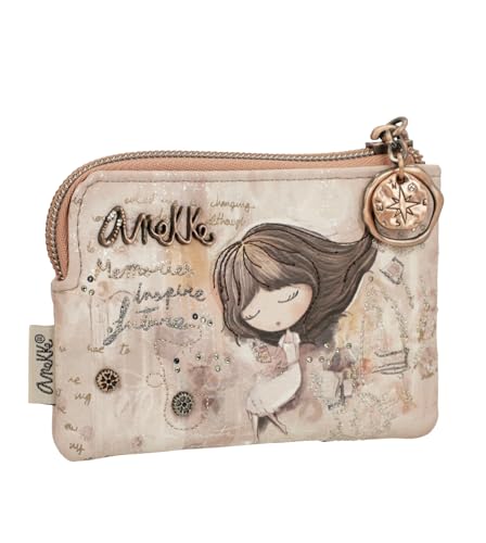 Anekke Portamonete Piccolo Memories - Stile pratico Con 2 Tasche Posteriori | Interno foderato e Chiusura lampo | Dimensioni: 12 x 8 x 1 cm, Vari von Anekke