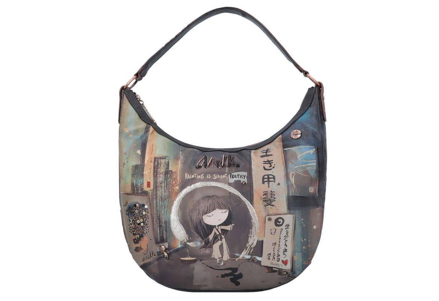 Anekke Schultertasche Shoen Brown, Polyurethan von Anekke