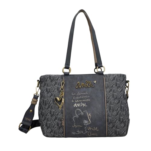 Anekke Schultertasche Umhängetasche Boutique Tote Bag Multicolor dunkelblau von Anekke