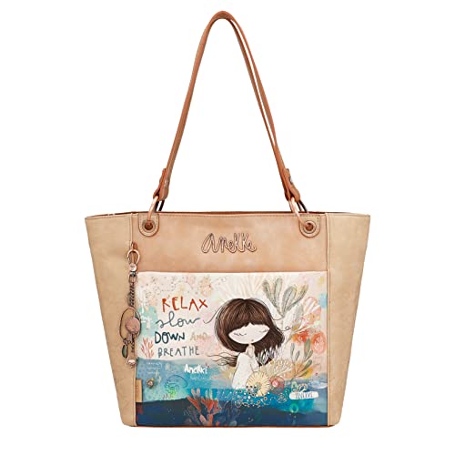 Anekke Shoppertasche für Damen große Handtasche aus Kunstleder mit 2 Griffen Reißverschluss Mediterranean Kollektion Zubehör und Accessoires für Damen Maße 40 x 29 x 16 cm, verschiedene von Anekke