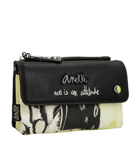 Anekke Portamonete Con lembo Memories - Elegante Con Doppio scomparto e Chiusura a cerniera, interno foderato, dimensioni: 14 x 8 x 3 cm, Vari von Anekke