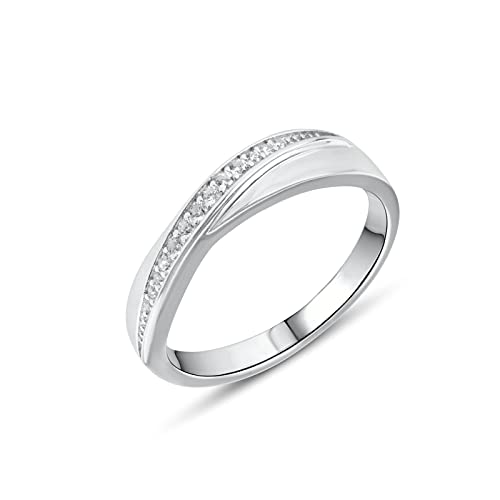 Anellissimo Damen Kreuzring 925 Silber mit Zirkonia -, Silber von Anellissimo