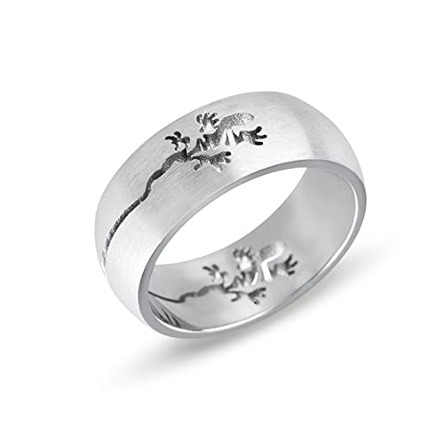 Anellissimo Gecko-Ring für Herren, Damen, Stahl 316 l,, Stahl von Anellissimo