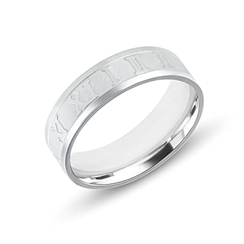 Anellissimo Ring Römische Zahlen Herren Damen Stahl 316L -, von Anellissimo