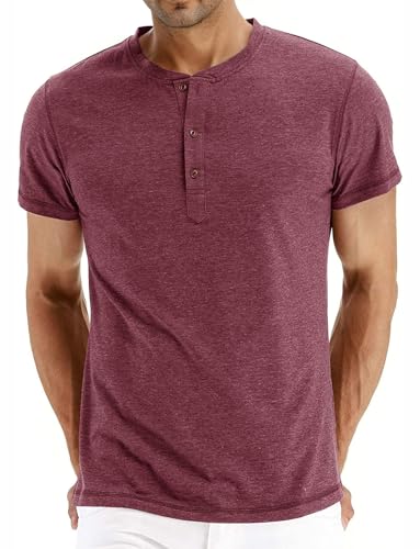 Anelune Herren Casual Shirt: Stilvolles Henley-Shirt & T-Shirt - Atmungsaktiv, Leicht & Elegant - Ideal für Freizeit & Sommer von Anelune