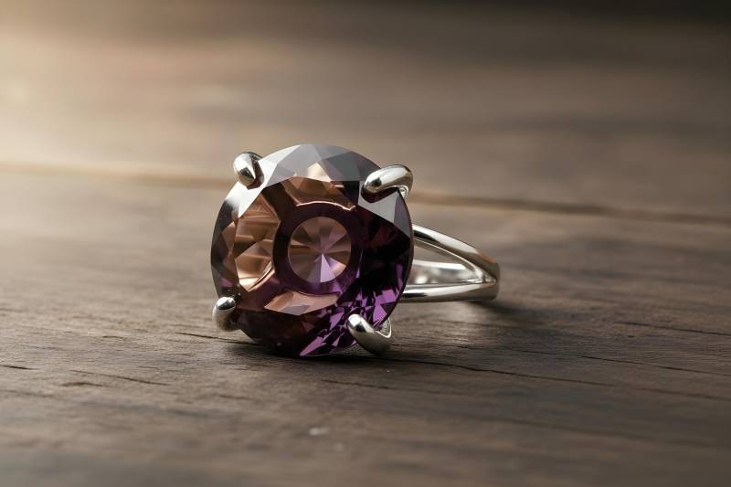 Februar Geburtsstein Geschenk Birthstone Ring Amethyst Silber Sterling 925 Ringe Für Frauen von AnemoneJewelry