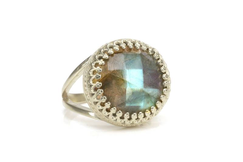 Labradorit Ring Silber Blauer Edelstein Wow Statement Jeden Tag Birthstone von AnemoneJewelry