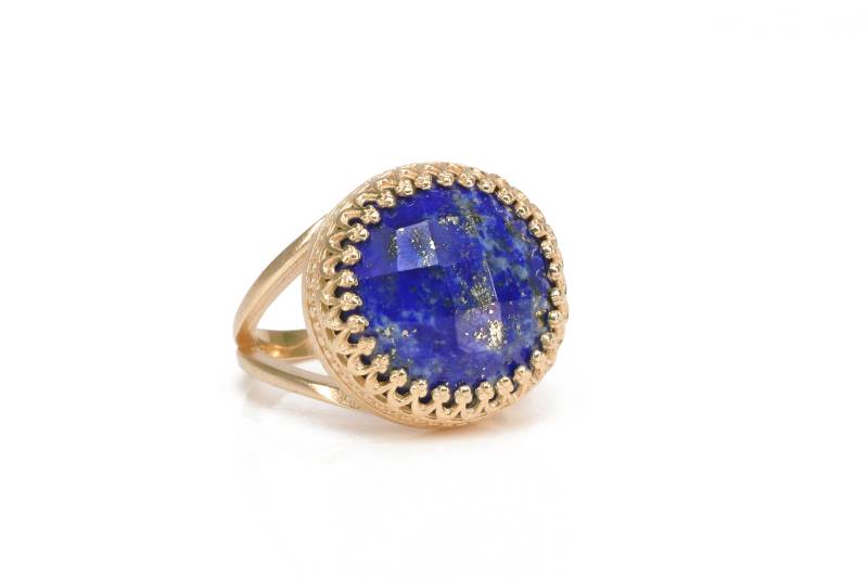Lapislazuli Ring Roségoldring 14K Rosegold Gefüllt Lapis Lazuli Edelsteinring Edelstein Geburtsstein September Für Mama von AnemoneJewelry
