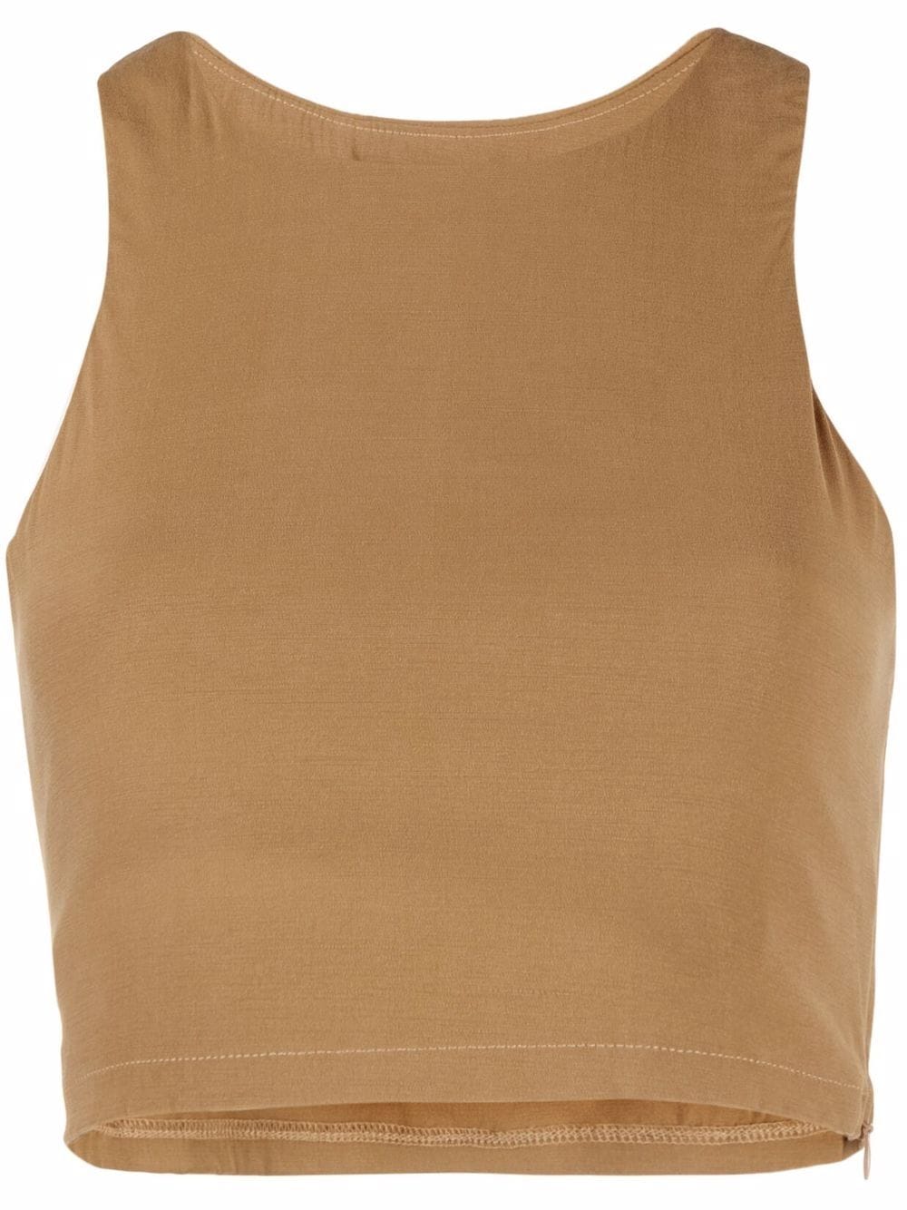 Anemos Cropped-Top mit rundem Ausschnitt - Nude von Anemos