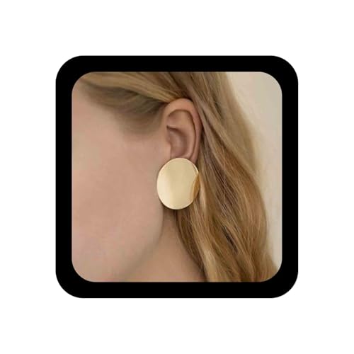 Aneneiceera Boho Coin Disc Ohrstecker Große Gold Disc Ohrringe Circle Drop Ohrringe Statement Charm Big Round Disc Dangle Ohrring Minimalistische Prom Ohrring Schmuck Geschenke für Frauen und(Gold) von Aneneiceera