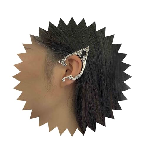 Aneneiceera Boho Elfen Ohrmanschette Silber - Punk Fee Clip Manschette Ohrringe Wrap Schmuck Für Frauen Und Mädchen (Links) von Aneneiceera