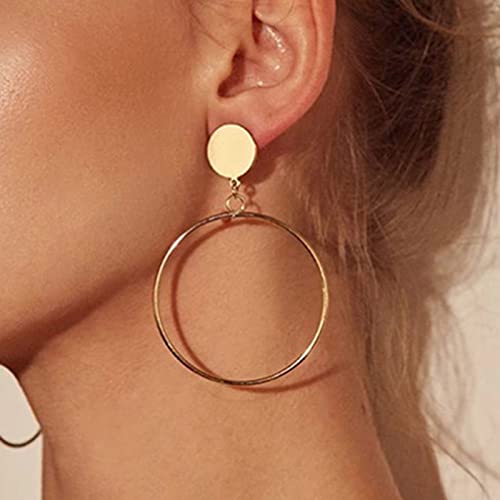 Aneneiceera Boho Große Durchbrochene Kreis Tropfen Baumeln Pailletten Ohrringe Mode Gold Durchbrochene Kreis Anhänger Ohrringe Einfach Chic Ohrringe Täglich Partei Vintage Ohrringe Hochzeit Schmuck von Aneneiceera