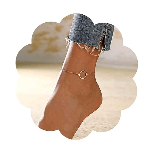 Aneneiceera Boho Kreis Fußkettchen Gold Knöchel Armbänder Sommer Fußkettchen Hochzeit Fuß Kette Strand Fuß Zubehör Schmuck Für Frauen Und Mädchen Geschenke von Aneneiceera
