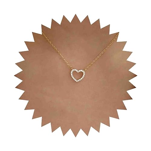 Aneneiceera Boho Kristall Herz Anhänger Halsketten Halo Herz Choker Halsketten Gold Cz Herz Halsketten Offenes Herz Liebe Halsketten Kette Schmuck Für Frauen Und Mädchen von Aneneiceera