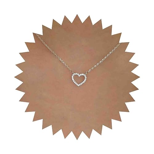 Aneneiceera Boho Kristall Herz Anhänger Halsketten Halo Herz Choker Halsketten Silber Cz Herz Halsketten Offenes Herz Liebe Halsketten Kette Schmuck Für Frauen Und Mädchen von Aneneiceera