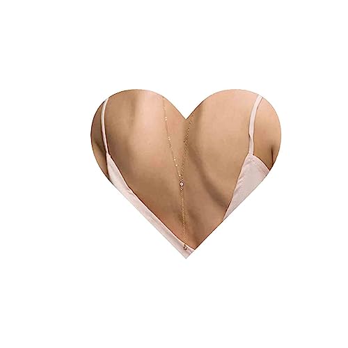 Aneneiceera Boho Kristall Zurück Tropfen Halskette Retro Minimalistischen Strass Anhänger Halskette Gold Lange Zurück Kette Halskette Braut Lariat Kette Halskette Verstellbare Kette Handgemachten von Aneneiceera