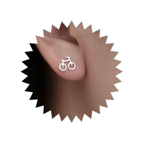 Aneneiceera Boho Mini Fahrrad Ohrstecker Silber Knorpel Tragus Niedlichen Fahrrad Winzigen Einzigartigen Pin Hochzeit Ohrringe Brautschmuck Geschenke Für Frauen Und Mädchen von Aneneiceera