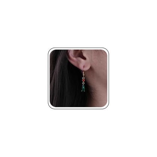 Aneneiceera Boho Teardrop Smaragd Baumeln Ohrringe Grün Smaragd Ohrringe Grün Strass Ohrringe Cz Smaragd Tropfen Ohrringe Schmuck Für Frauen (grün A) von Aneneiceera