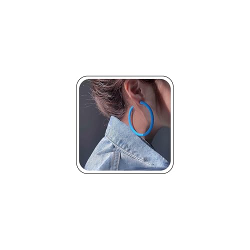 Aneneiceera Boho Übertriebene Blaue Reifen Ohrringe Große Blaue Huggie Hoop Ohrringe Große Blaue Kreis Ohrringe Klobige Blaue Reifen Ohrringe Schmuck Für Frauen von Aneneiceera