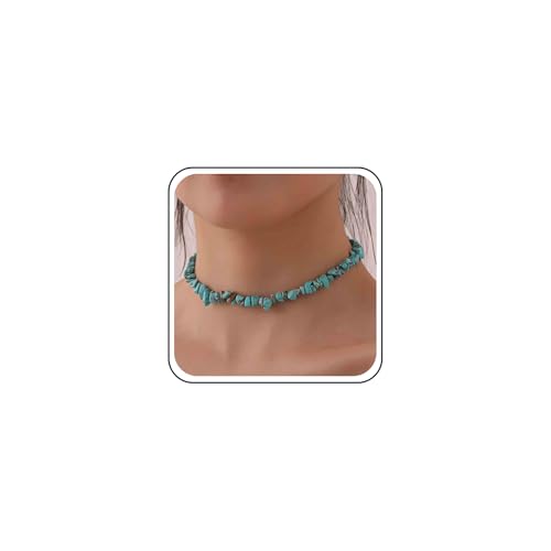 Aneneiceera Boho Unregelmäßig Türkis Choker Halskette Türkis Perlen Halskette Blau Edelstein Kragen Halskette Blauen Stein Halskette Kette Schmuck Für Frauen Aneneiceera Boho Unregelmäßig Türkis Choker Halskette Türkis Perlen Halskette Blau Edelstein Kragen Halskette Blauen Stein Halskette Kette Schmuck Für Frauen von Aneneiceera