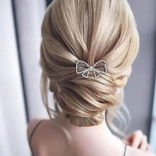 Aneneiceera Braut Hochzeit Glänzende Strass Haarspange Bling Fliege Bobby Pins Gold Entenschnabel Haarspange Dekorative Französische Haarnadeln Kopfschmuck Haarschmuck für Frauen und Mädchen (Gold A) von Aneneiceera