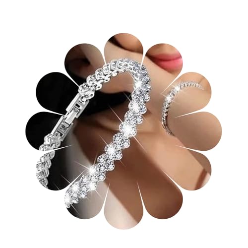 Aneneiceera Einfache Silber Liebe Strass Armband Handkette Zierlich Niedlich Winzigen Kristallen Kette Handgefertigte Boho Cz Armbänder Set Schmuck Geschenke Für Frauen Teenager-Mädchen von Aneneiceera