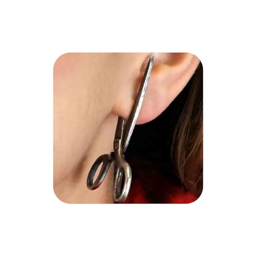 Aneneiceera Gothic Schere Ohrringe Gruselige Schere Ohrstecker Ohrringe Einzigartige Schere Ohrringe Punk Übertriebene Ohrringe Retro Kreative Ohrringe Schmuck Für Frauen Und Mädchen von Aneneiceera