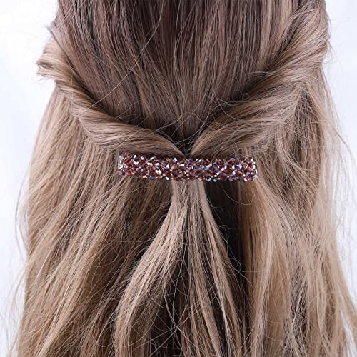 Aneneiceera Kristall Mode Haarspange Haarspange Strass Silber Haarspangen Clips Bling Braut Kopfbedeckung Kopf Clip Kopfschmuck Kristall Braut Haarschmuck für Frauen und Mädchen (Lila) von Aneneiceera